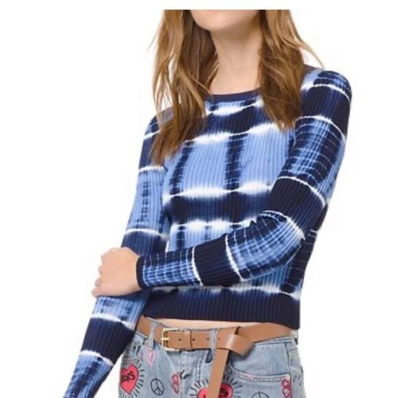 MICHAEL KORS Tie-Dye Stretch-Viscose Sweater NWT - Picture 8 of 9